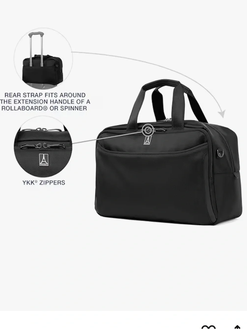 Travelpro Crew Classic Softside Luggage, Underseat Travel Tote Bag Laptop Brief
